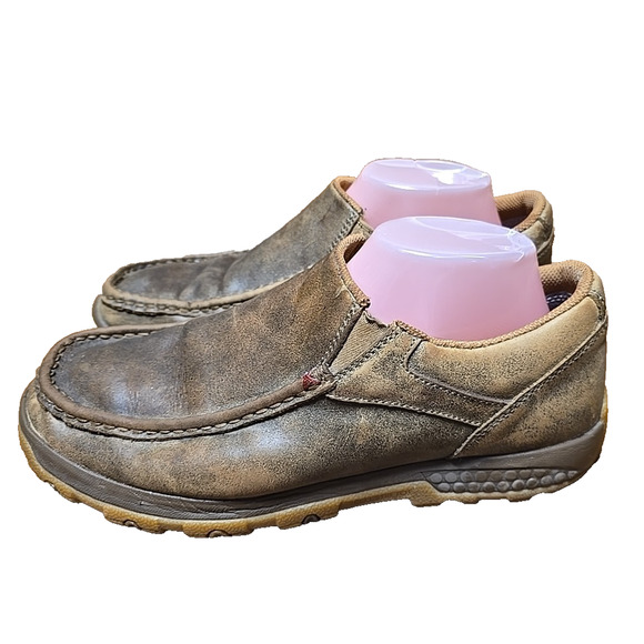 Twisted X MXC0003 Brown Leather Slip On Moccasin Driving Shoes Men's Size 9M - Picture 4 of 8